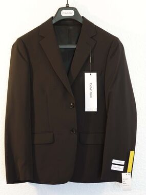 Calvin Klein Men’s Dark Brown Two-Button Blazer